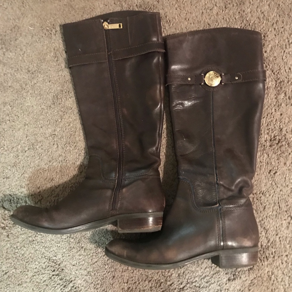 Tommy Hilfiger leather tall boots